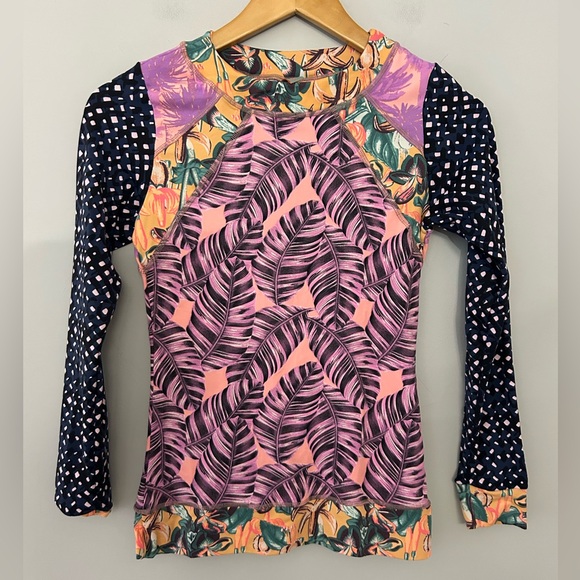 Maaji Rum Punch Rashguard In Purple Multi - Picture 3 of 6